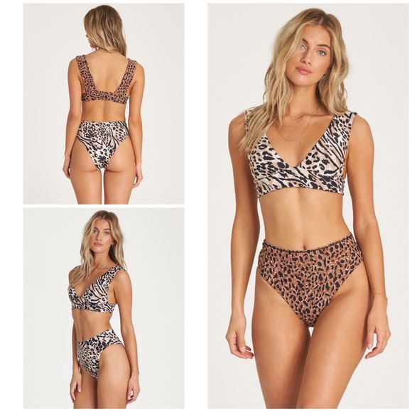🔆 Billabong Wild Waves High Rise Bikini Bottom - Picture 3 of 11